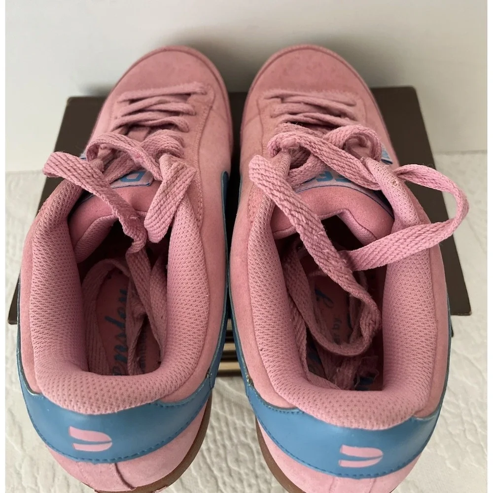 Vintage Duff's Matt Hensley The Gambler Light Pink Blue Y2K Skate Shoes Size 9 - Picture 5 of 10